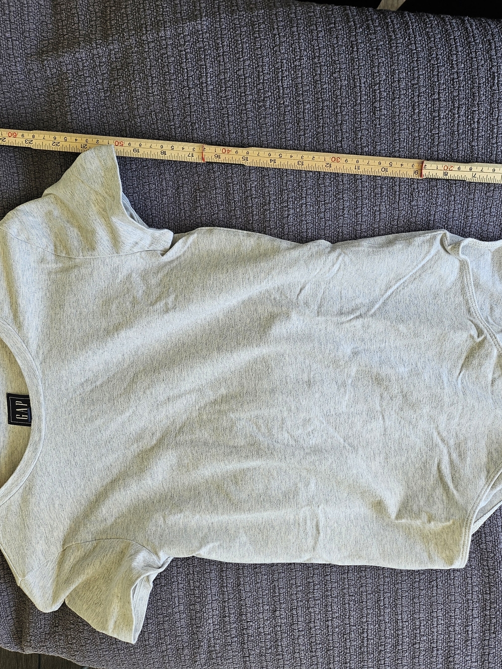 GAP Light Gray Short-Sleeve Crewneck Bodysuit - Picture 4 of 4